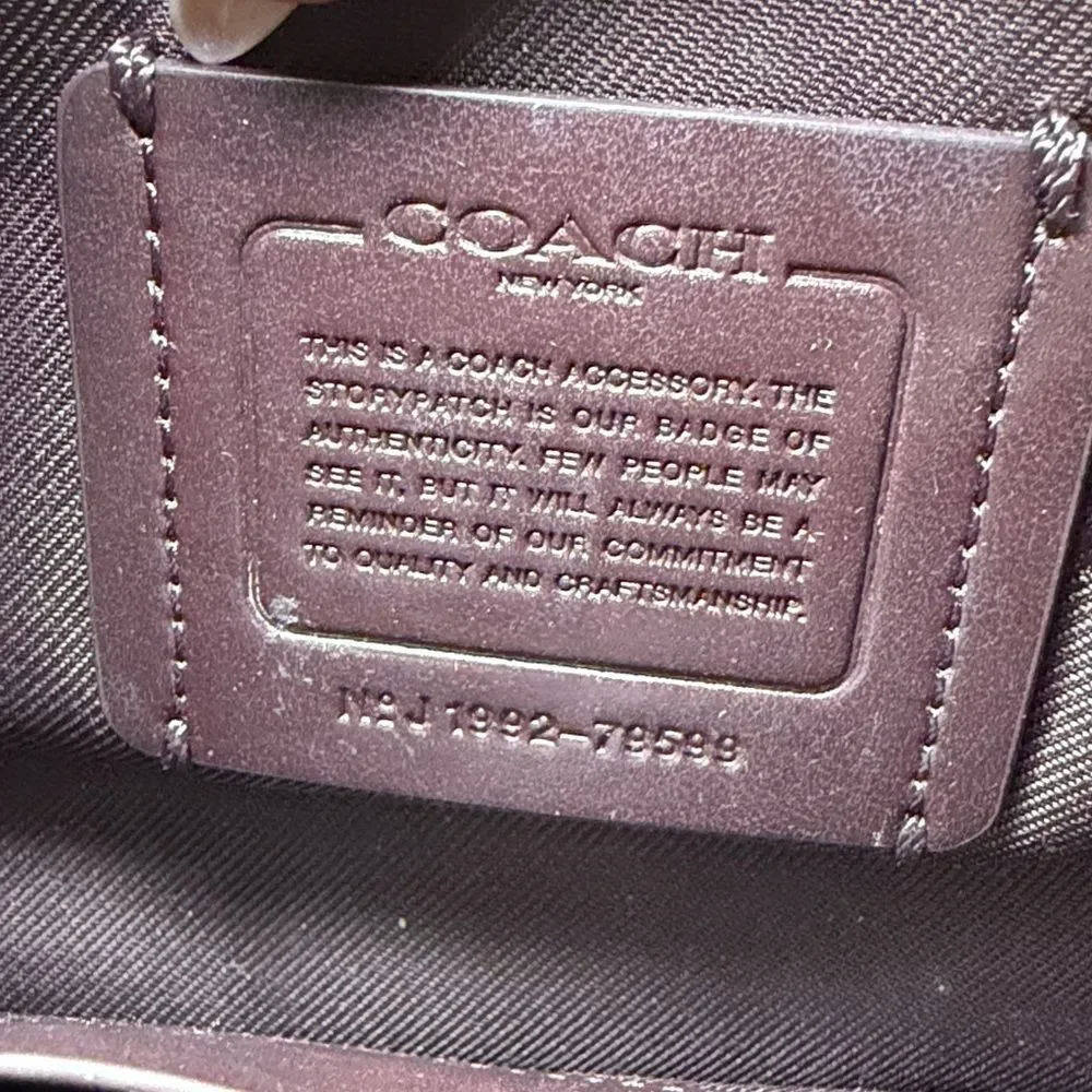Coach Dreamer Wristlet  Elegant Burgundy and Gray Wristlet